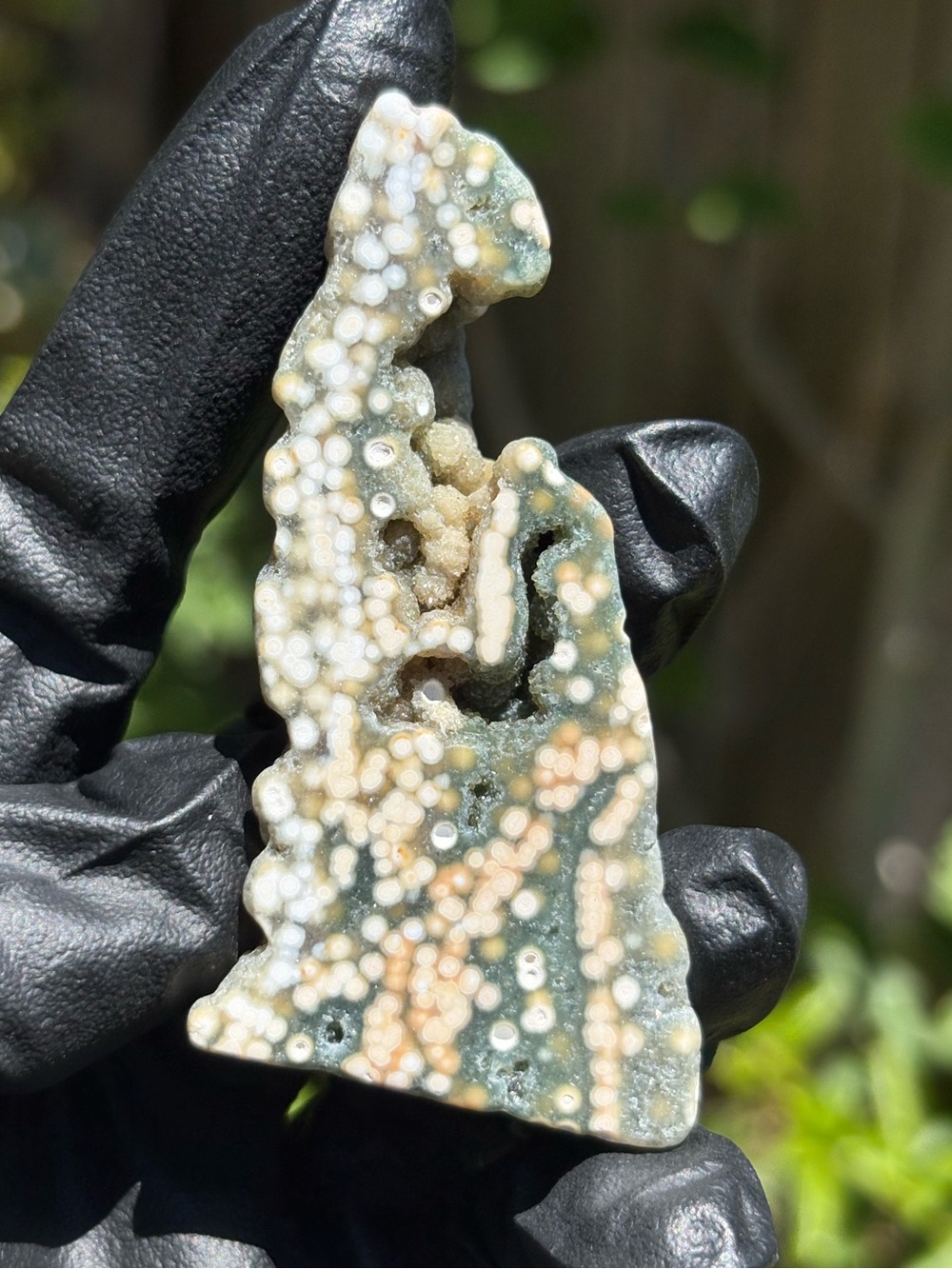 Druzy Ocean Jasper Crystal Freeform - Polished Sea Jasper - Orbicular Jasper